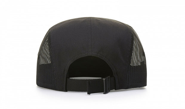 NEW 5 Panel Adjustable Mesh Strapback - Black