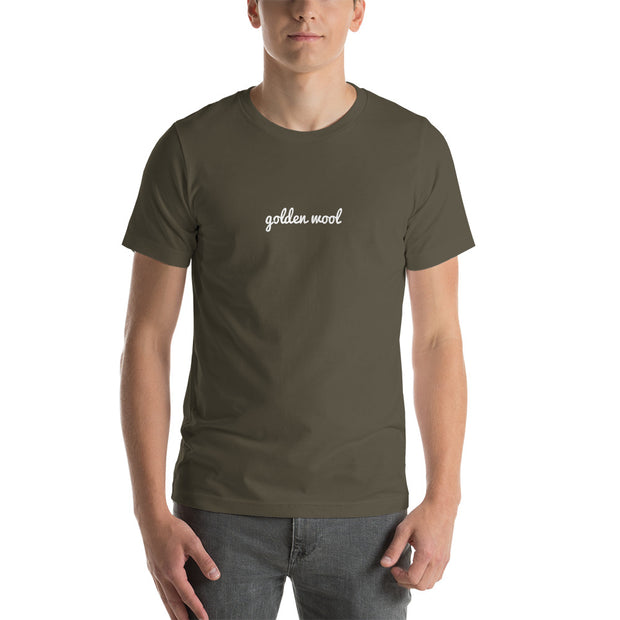 Men's Golden Wool Cursive T-Shirt